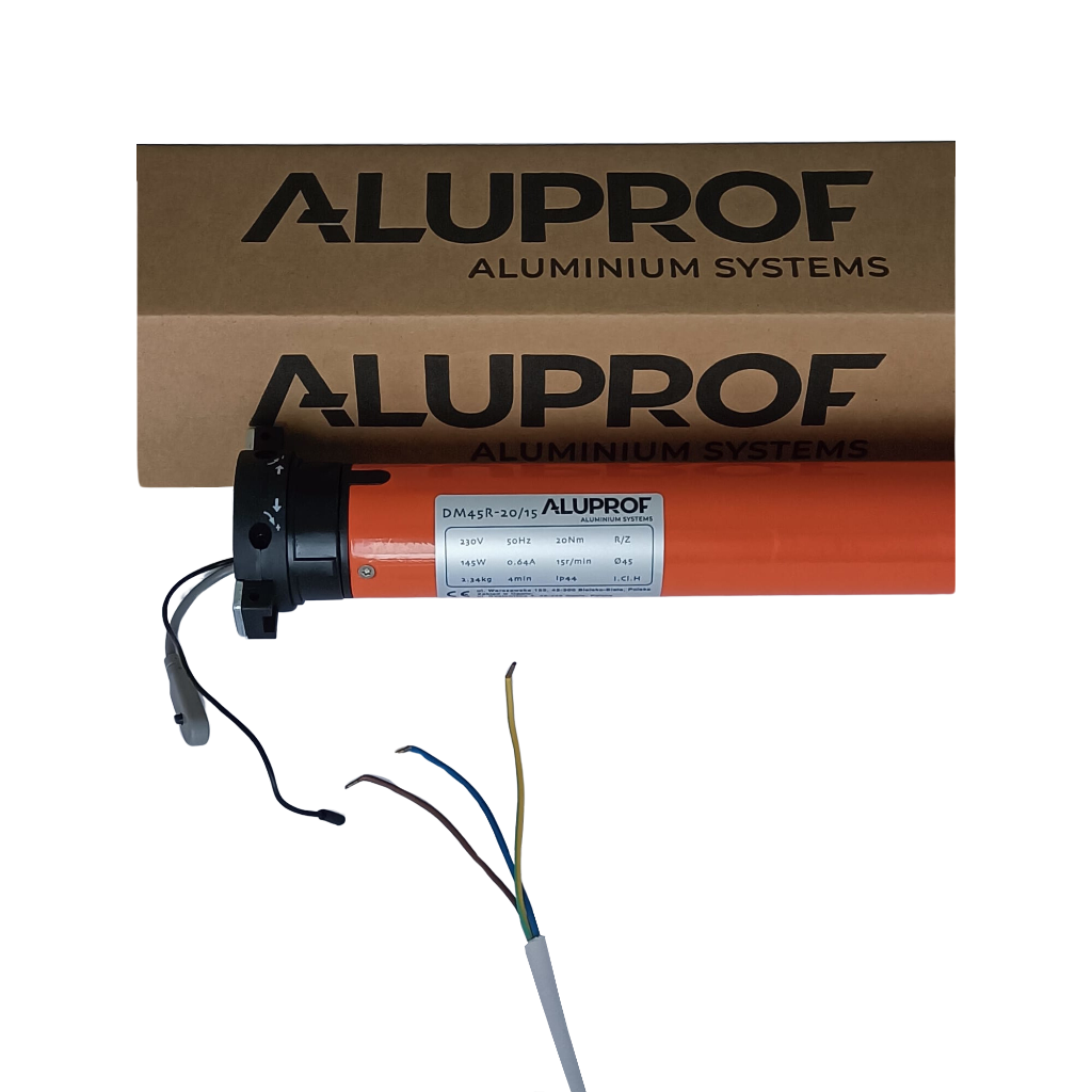 Silnik aluprof DM45R 20/15 radio mechaniczne krańcówki do rury z Ø 60