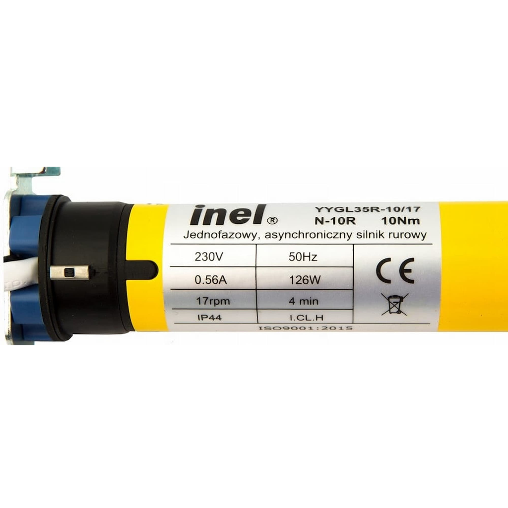 Silnik do rolet Inel N-10R 10/17  do rury z Ø 40 z  wbudowanym odbiornikiem radiowym