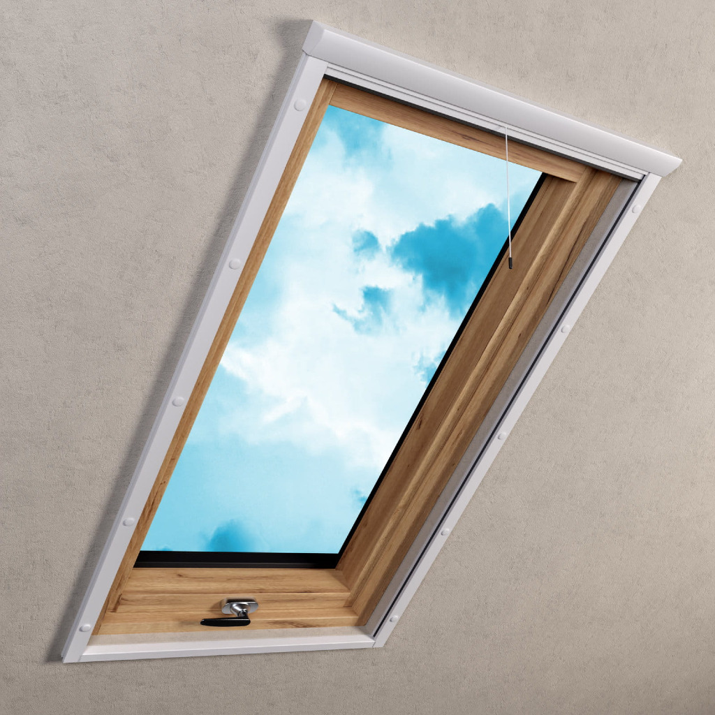 Moskitiera okno dachowe rolowana na wymiar–biała